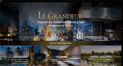 Desktop Screenshot of legrandeurhotels.com
