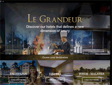 Tablet Screenshot of legrandeurhotels.com